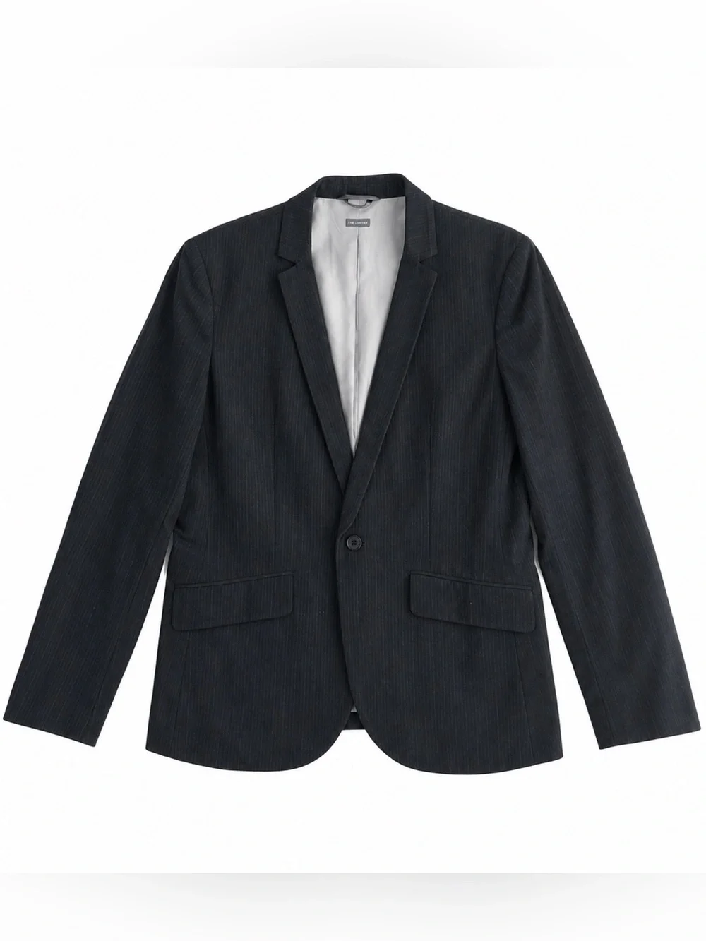 Men’s Armani Exchange A|X Gray Pinstripe European Fabric Blazer Sz 38 Short Y2K